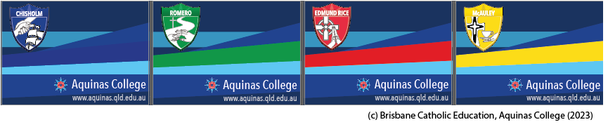 Aquinas College house crests